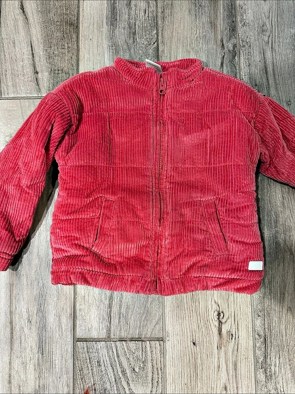 Koala kids Kids Pink Corduroy Puffer Jacket
